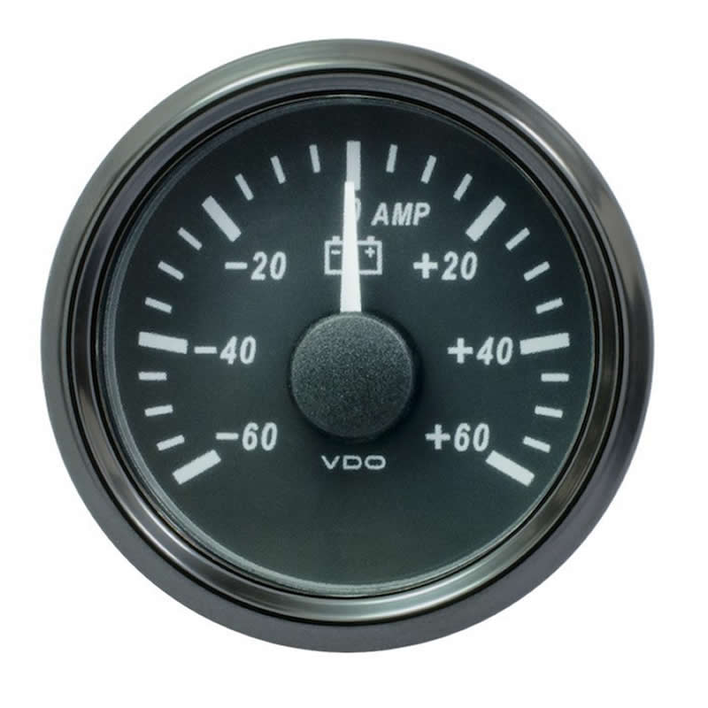 VDO SingleViu 0247 Ammeter 60A Black 52mm